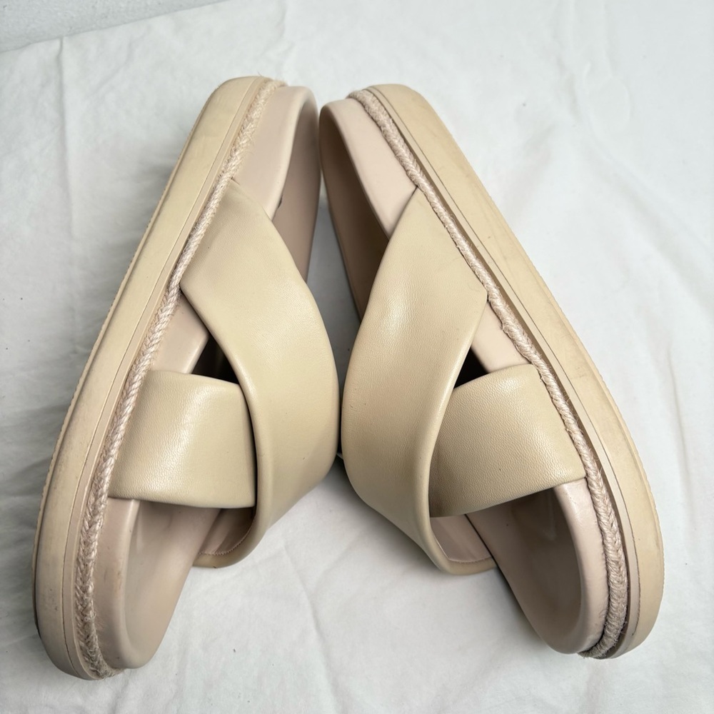 Vince Camuto Cresila Leather Light Platform Sandal Ivory Size 9 - Picture 10 of 12